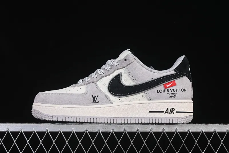 All categories Nk Air Force 1 Air Force series Nk Air Force 1 Low Air Force low top Nike Air Force 1'07 Low LV joint pig eight meters gray black Air Force 1 low top casual sneakers MZ9588-810